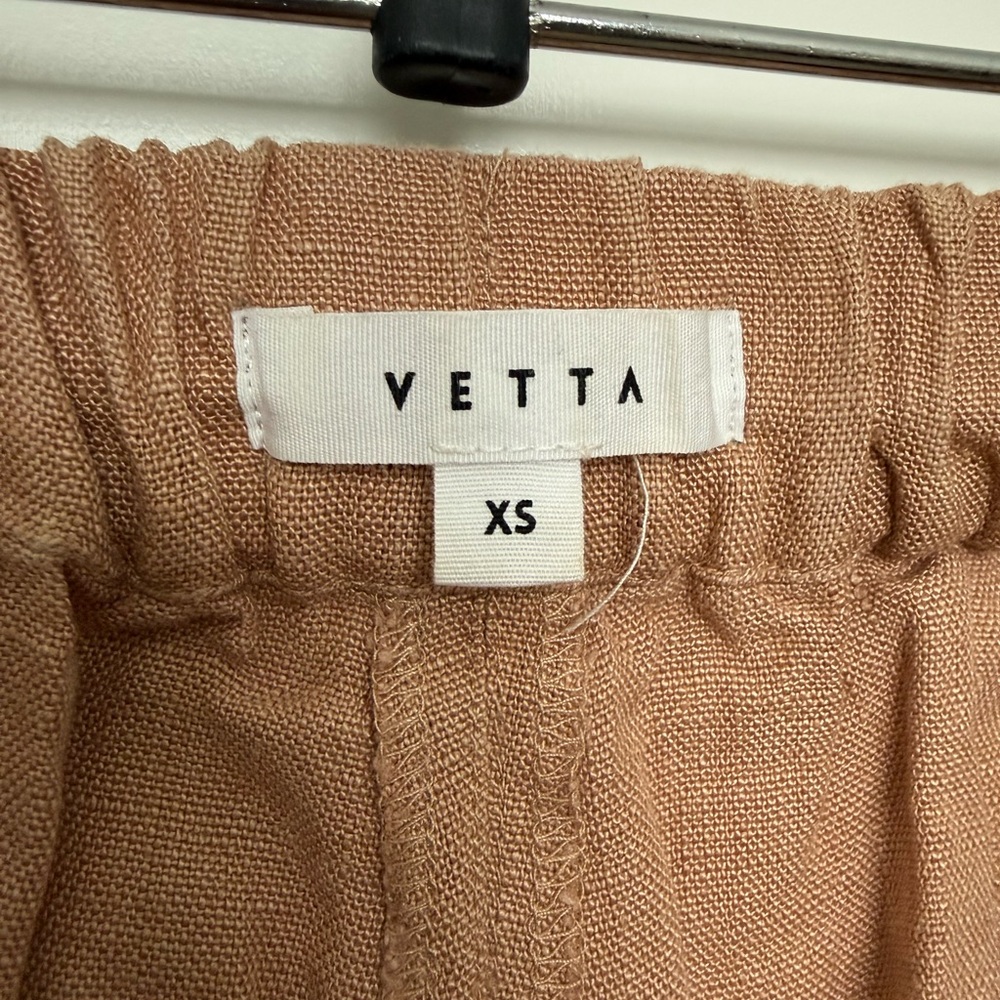 VETTA High Waist Linen Shorts in dusty blush | size XS - Picture 6 of 6